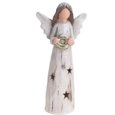 Înger ceramic LED Nativity I, 32 cm