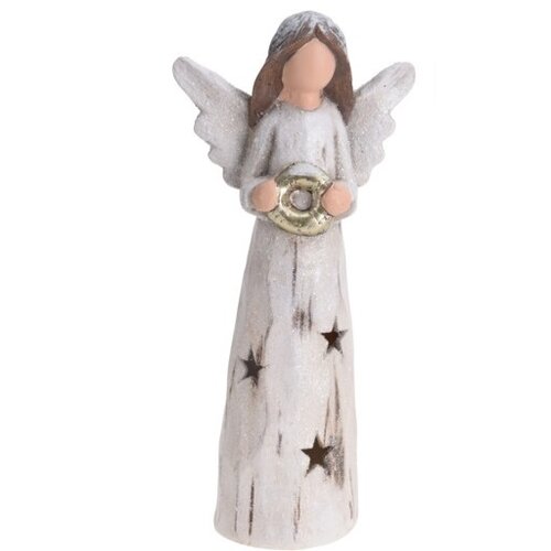 Nativity I kerámia LED angyalka, 32 cm