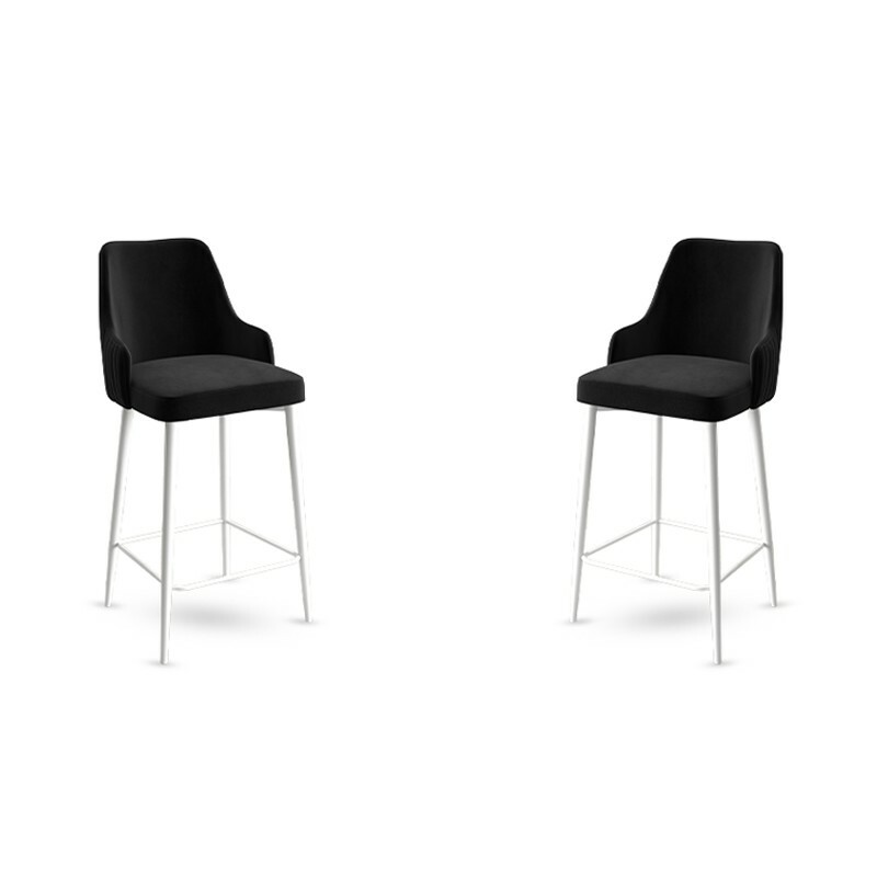 Set de scaune de bar Enox Black and White, 2 buc., 2 buc.