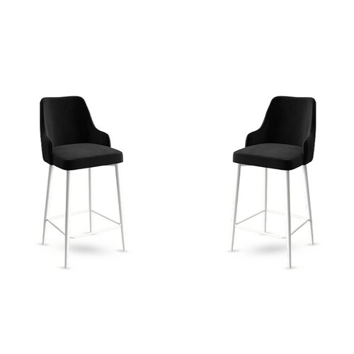 Set de scaune de bar Enox Black and White, 2 buc.