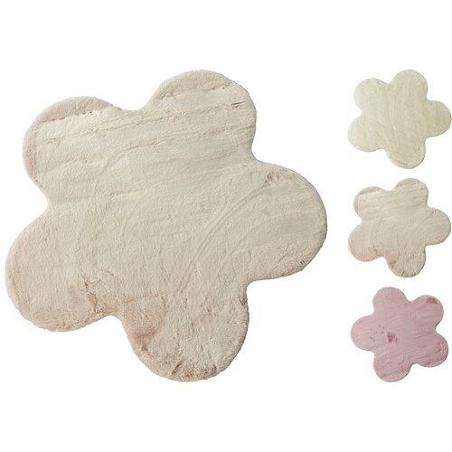 Covoraș Flower Beige, diametru 90 cm