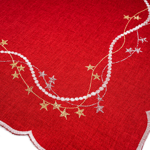 Vianočný behúň Hviezdičky červená, 40 x 90 cm