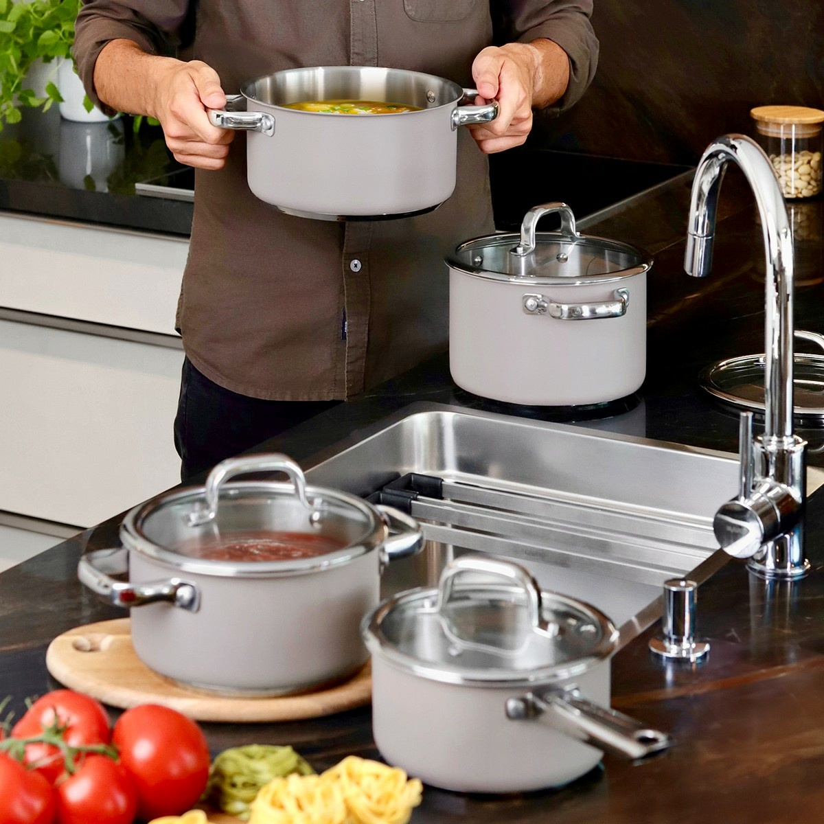Tescoma DELIGHT Taupe étkészlet, 8 darabos, taupe termék 2. képe