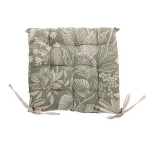 Steppelt Sitzkissen mit Blumenmuster, grün, 40 x40 cm