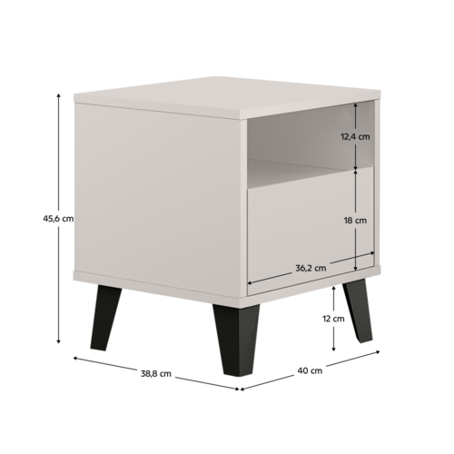 Noptieră BOGAN 1S, cașmir