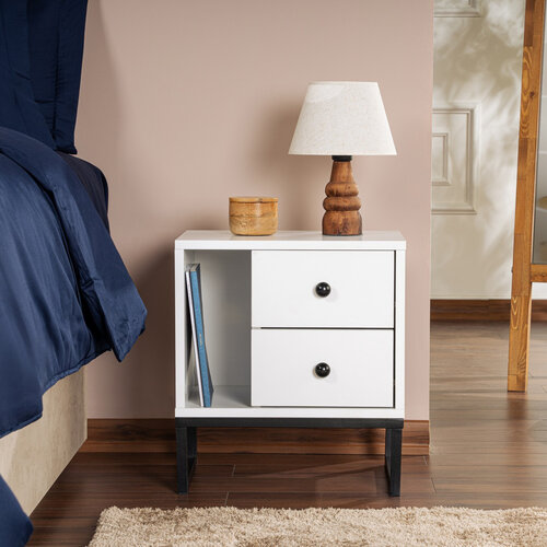 Stolik nocny Glimmer White