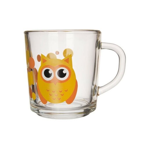 Orion Набір скляних чашок з 3 предметів Сова, 290 мл