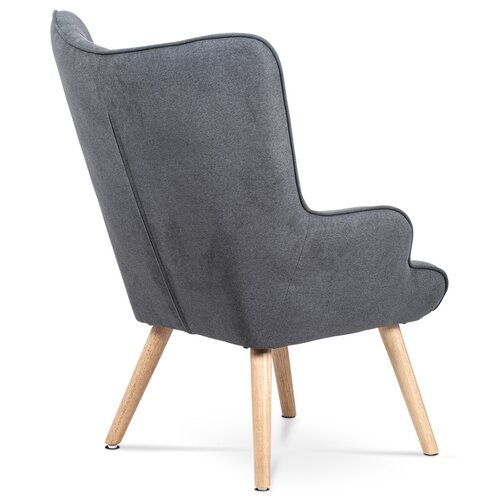 Ohrensessel mit Fußstütze GREY2, grau