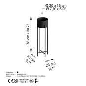 GED-025, Loft black fém virágállvány