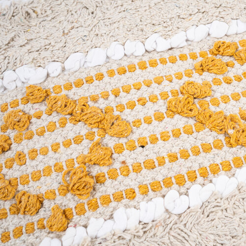 Dekorativni bombažni vzglavnik oranžni vzorec, 45x 45 cm