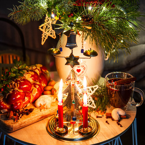 Karácsonyfa hagyományos angyalcsengő, arany
