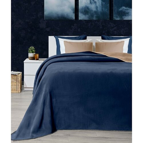 Decke Twin Braun & Blau, 200 x 220 cm