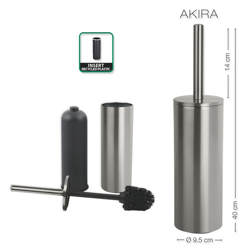 Spirella WC kefe Nyo/Akira, csiszolt rozsdamentesacél