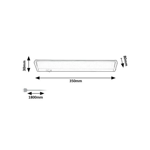 Rabalux 78058 oświetlenie nablatowe LED Easylight 2, 35 cm, srebrny