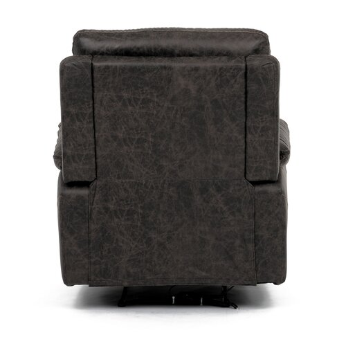 Elektrické kreslo s bezdrôtovým ovládaním, vintage, tmavohnedá