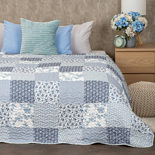 4Home Prekrivalo za posteljo Blue Patchwork, 220 x240 cm