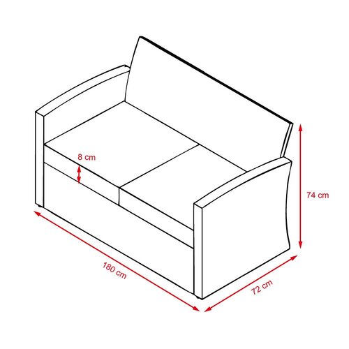 Set mare de mobilier de grădină pentru familieLugano, gri