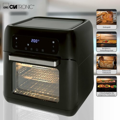 Clatronic FR 3747 H hőlégfúvós sütő, 11 l