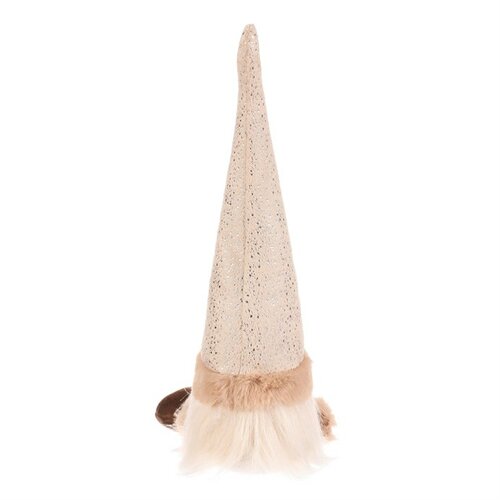 Dekoracja świąteczna Krasnal wiszące nogi, wys. 40 cm, beżowo-brązowy