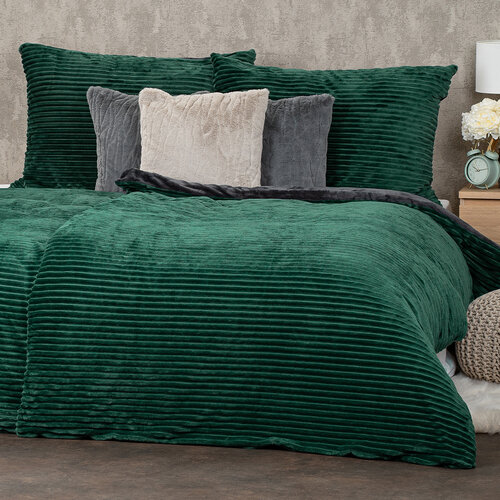 4Home Posteljnina iz mikroflanela Stripe zelena,140 x 200 cm, 70 x 90 cm