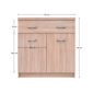 Dulap TOPTY 2D1S/60 tip 42, stejar Sonoma