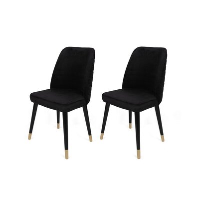 Set mit 2 Hugo Black and Black Esszimmerstühlen