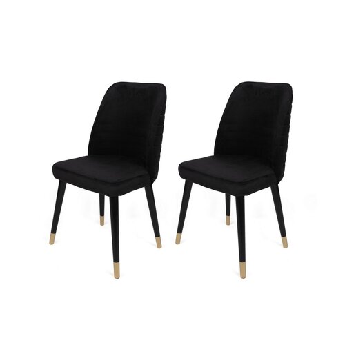 Set mit 2 Hugo Black and Black Esszimmerstühlen