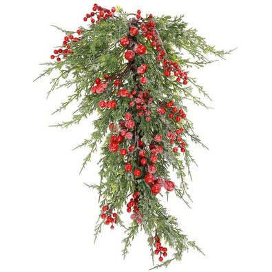 Umelá závesná vianočná vetva, 28 x 67 x 28 cm