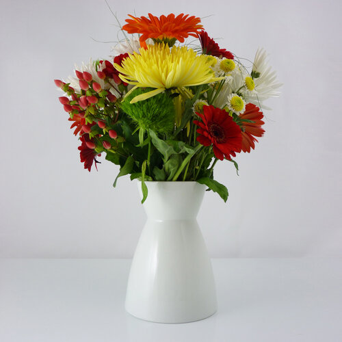 Váza Element 13 cm, biela