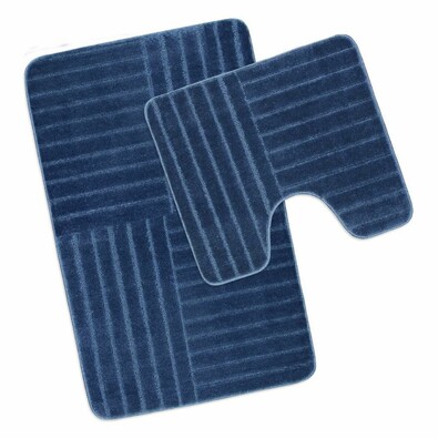 Set covoraşe baie Avangard Linii, albastru, 50 x 80 cm, 50 x 40 cm