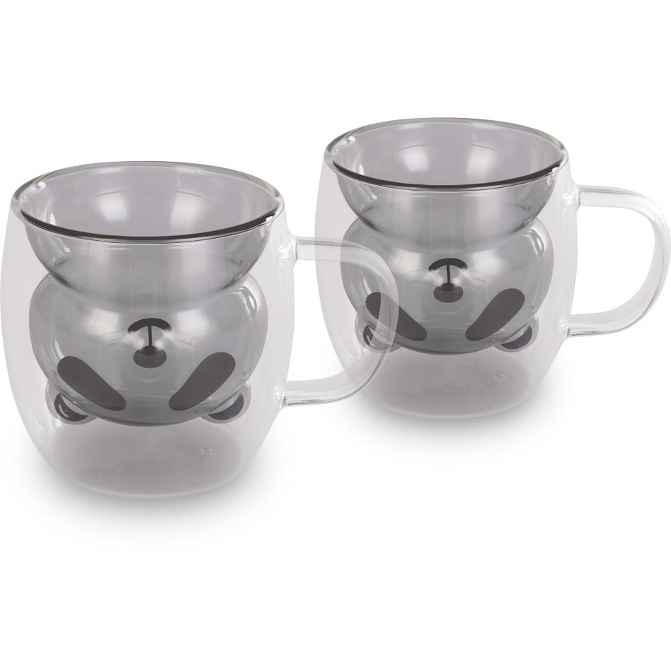 Lamart LT9126 2-részes pohárkészlet Bear Vaso, 230ml, fekete