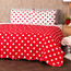 4Home Narzuta na łóżko Czerwona kropka, 220 x 240 cm, 2 szt. 50 x 70 cm