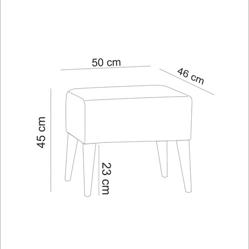 Polsterhocker Zeni Puf Cream