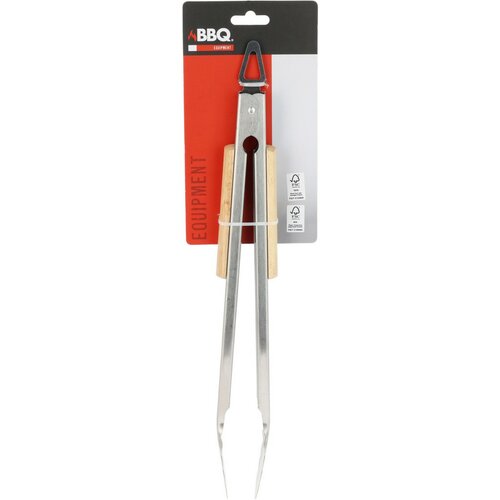 BBQ fogó rozsdamentes acél, 37 cm