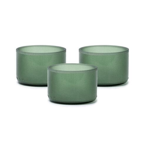3-delni set steklenih skodelic GREEN