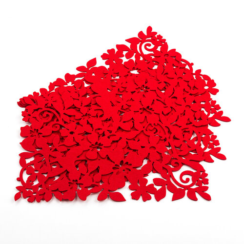 Prestieranie plstené červená, 45 x 30 cm, súprava