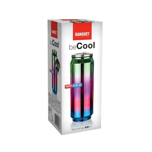 Termoska BE COOL 430 ml ,zeleno-rožnato-rdeče-modra
