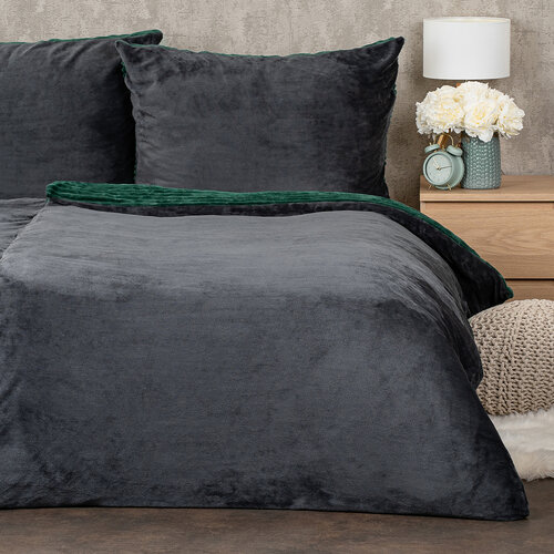 4Home Posteljnina iz mikroflanela Stripe zelena,140 x 200 cm, 70 x 90 cm
