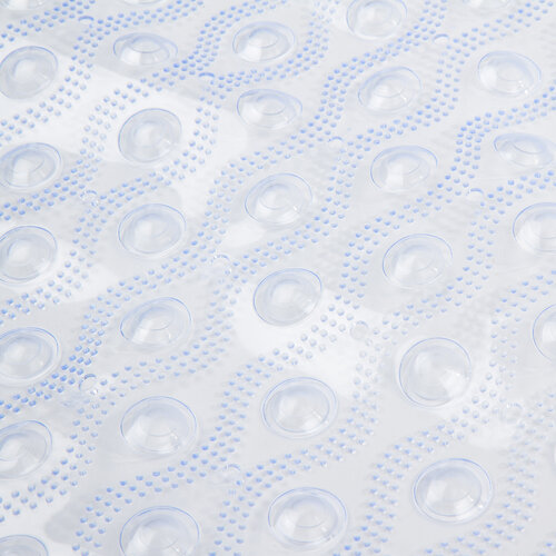 Protišmyková podložka do kúpeľne Vlnka biela, 55 x 55 cm