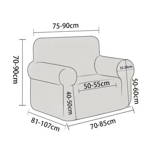 4Home Elastyczny pokrowiec na fotel Magic clean niebieski, 75 - 95 cm