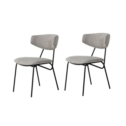 Set de scaune de sufragerie Nancy Grey and Black,2 buc.