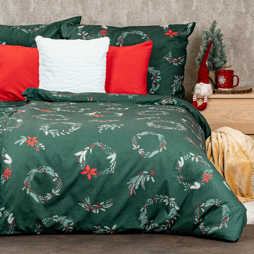 Lenjerie de pat din bumbac 4Home Poinsettia ,140 x 200 cm, 70 x 90 cm