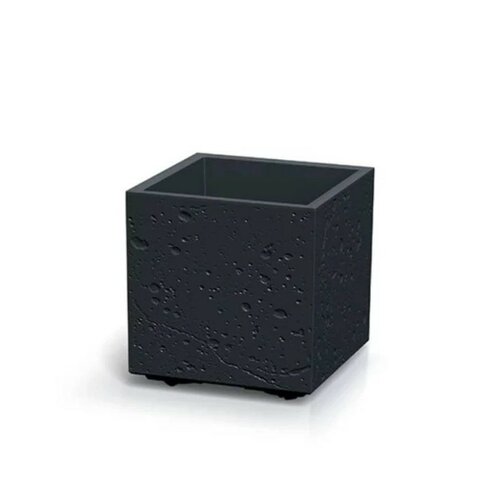 Doniczka SIERRA SQUARE BETON EFFECT 38,5 cm, czarny