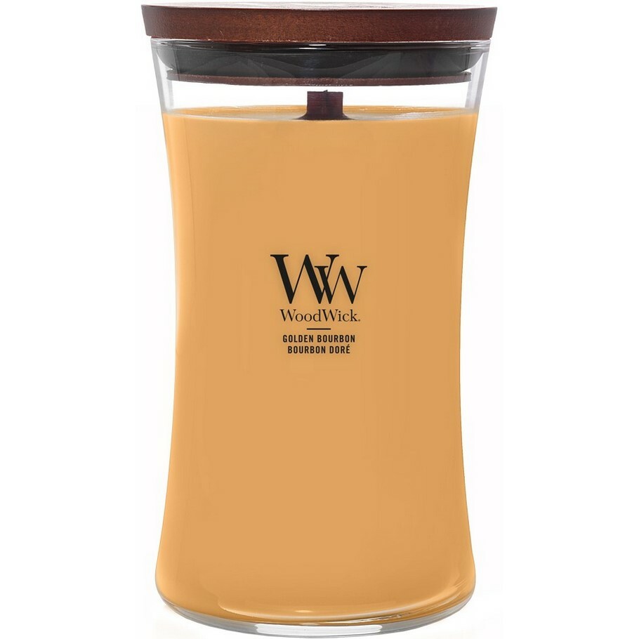 WoodWick Vonná svíčka váza velká Golden Bourbon, 609 g