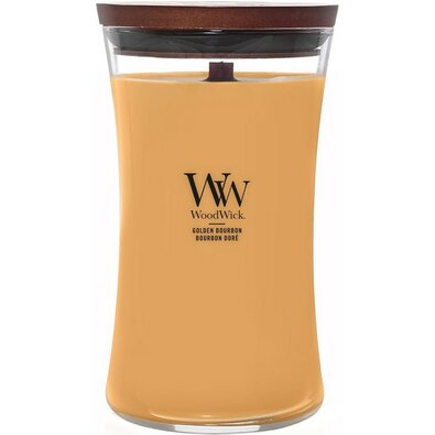 Woodwick Vonná svíčka váza velká Golden Bourbon, 609 g