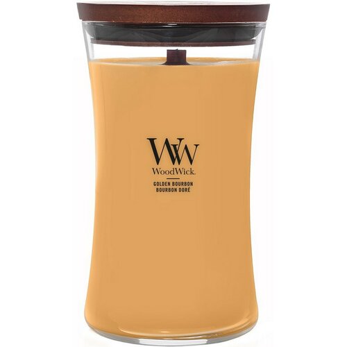 Lumânare parfumată vază mare WoodWick Golden Bourbon, 609 g