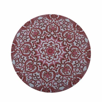 Asztalterítő Iva Mandala piros, 38 cm