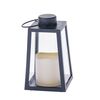 Lanterna cu lumânare LED Edera neagră, 10 x 18 x10 cm, plastic, patină