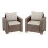 Keter Gartensessel-Set California 83 x 68 x 72 cm, 2 Stück, Cappuccino