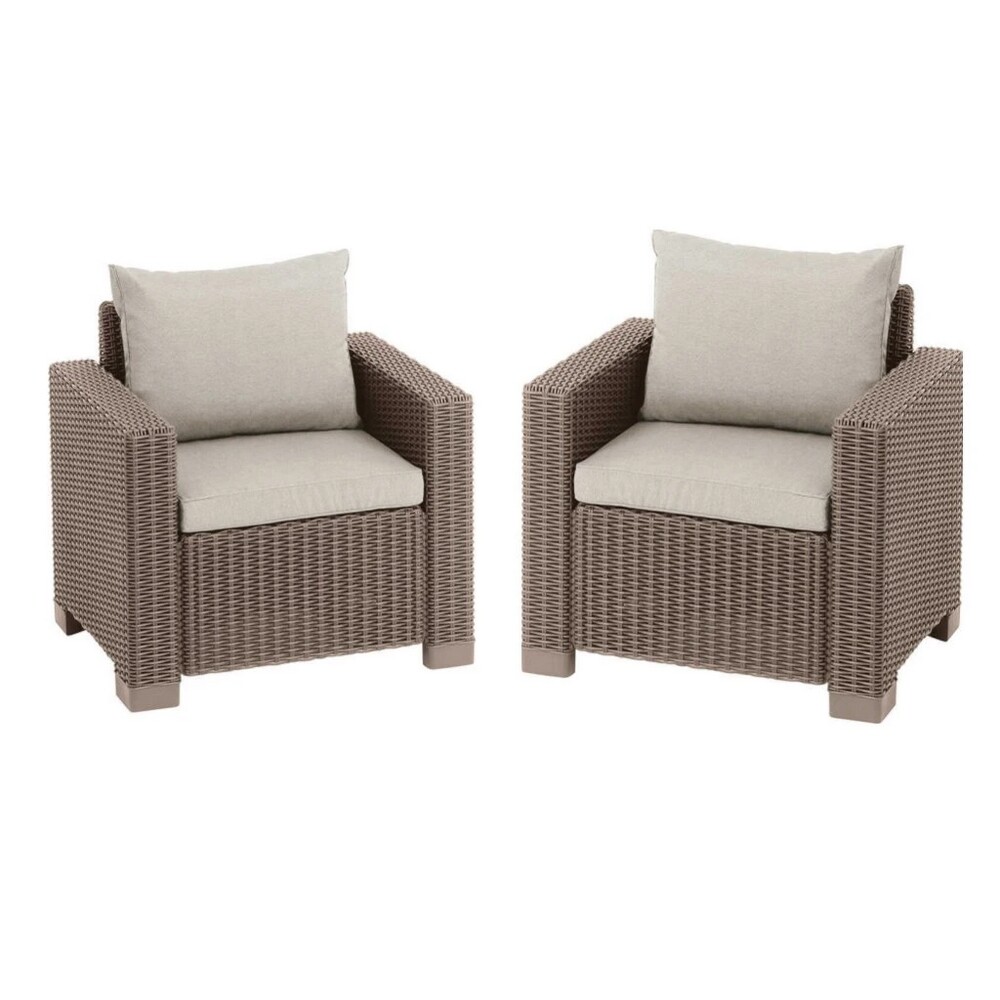 Keter set záhradných kresiel California 83 x 68 x 72 cm, 2 ks, cappuccino